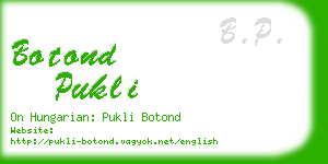 botond pukli business card